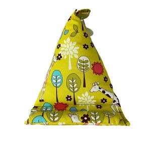 Cell Phone Pillow Stand Whimsical Giraffe Trees Flowers Fabric Handmade Holder
